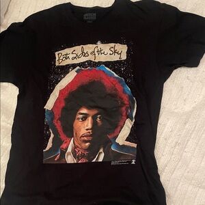 Jimi Hendrix Black Graphic T-Shirt unisex small